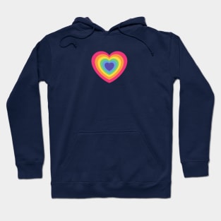 LGBT Flag Colors as Heart Hoodie